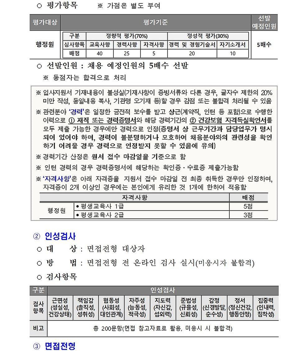 2022년 행정원(휴직대체) 신규채용 공고4 2022년 행정원(휴직대체) 신규채용 공고4